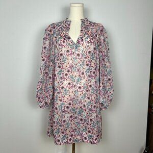 Isabel Marant Etoile Mid-Length Floral V-Neck Dress Size FR 36